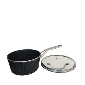 Starfrit The Rock 1.9L (2Qt) Non Stick Saucepan With Lid Durable forged Aluminum